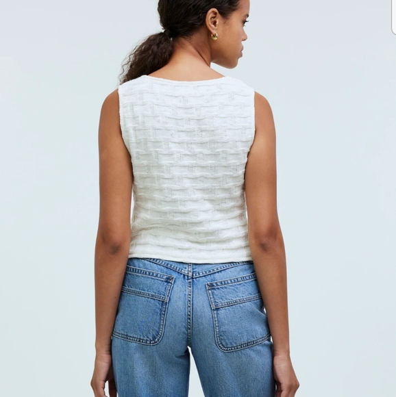 Madewell basket weave stitch vest - Picture 9 of 12